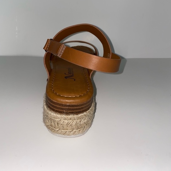 Natural Reflection Pierre Dumas Silvia  Brown Wedge Sandals Women 9M - Picture 5 of 10